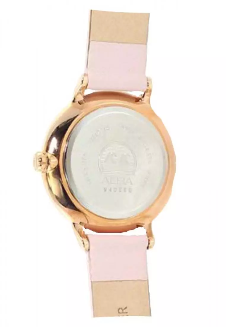 Jam Tangan Wanita Alba Original Garansi Resmi AH8636 AH8636X1 Strap Pink Leather Light Pink Gradation Dial pink