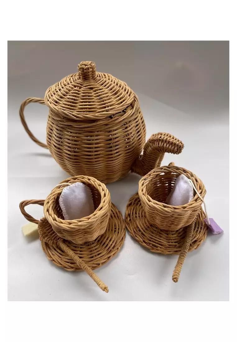 Buy Stitches & Tweed Rattan Teapot Set Toy 2024 Online ZALORA