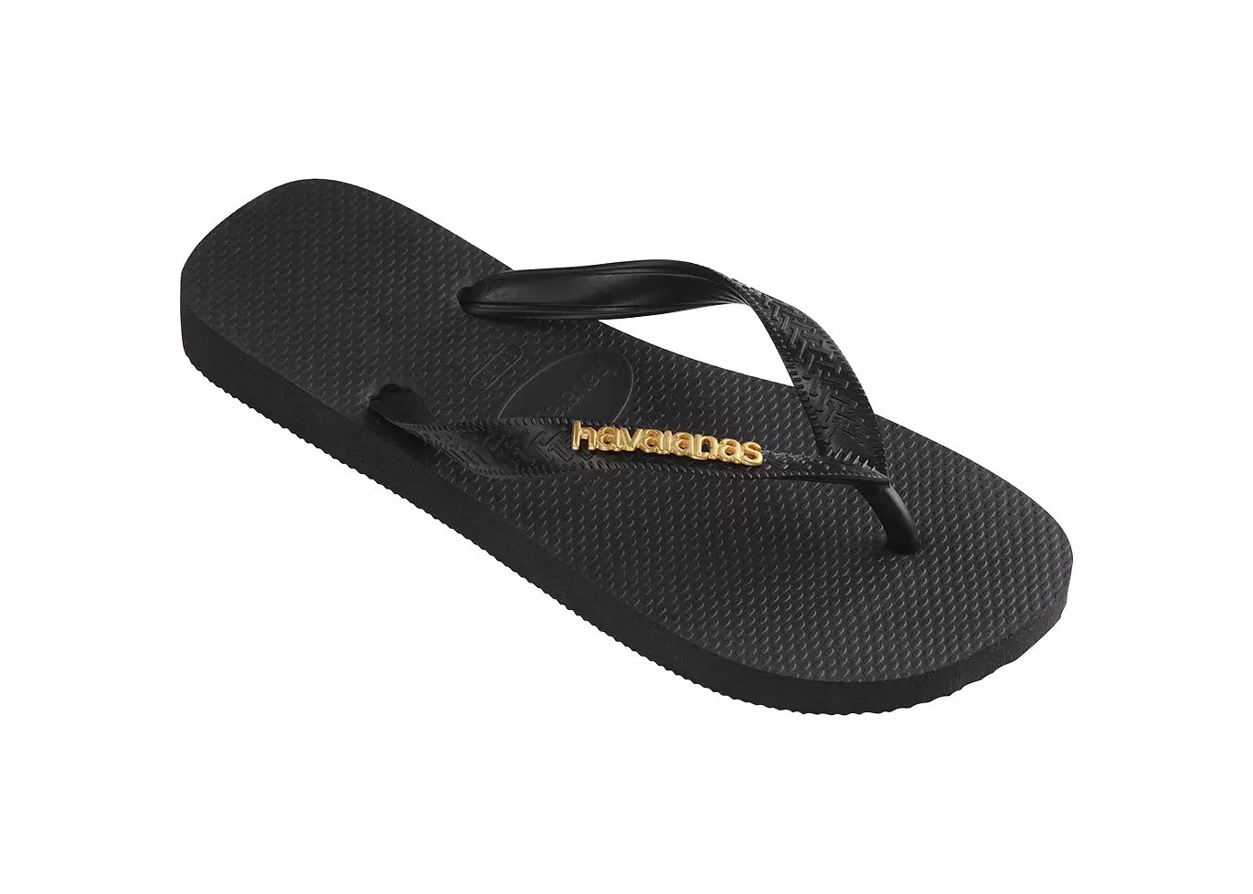 Havaianas Top Logo Metallic 1069-Black/Black - Sandal Pria