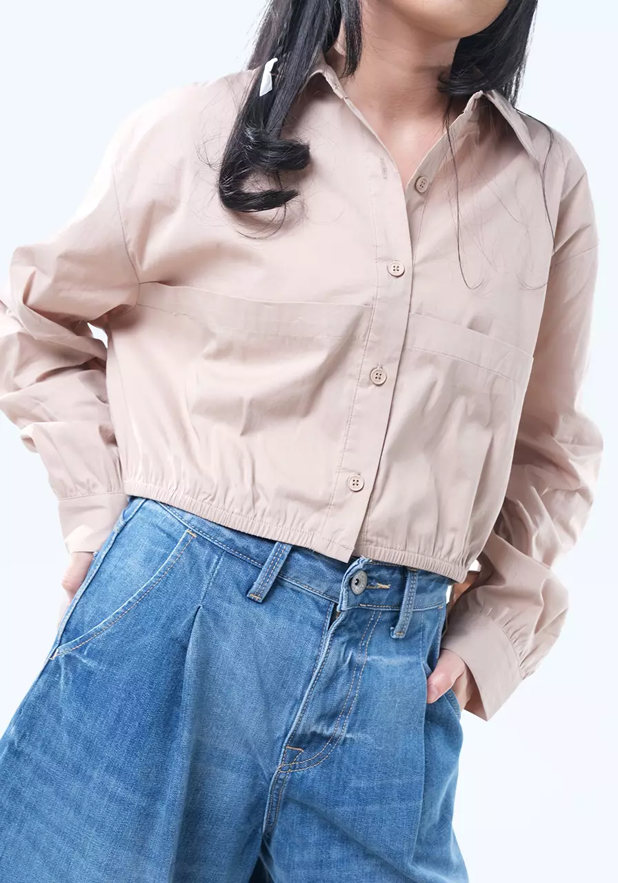 FOD Kemeja Wanita Haerin Khaki