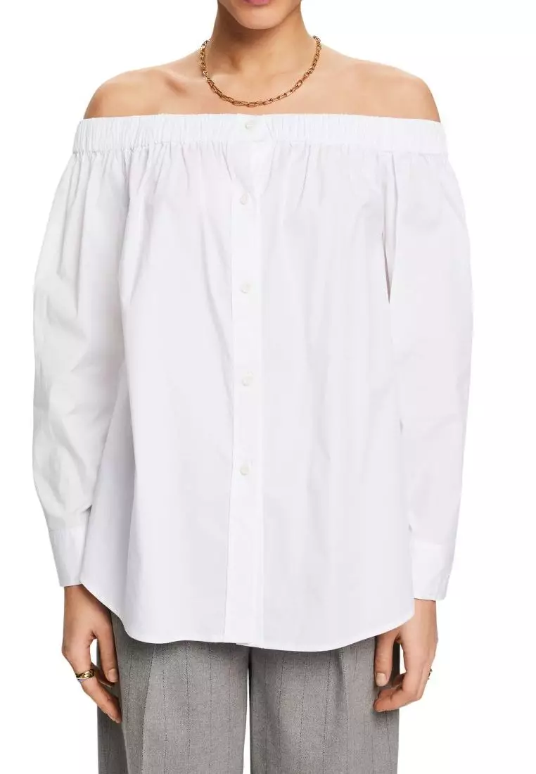 Buy ESPRIT ESPRIT Off-The-Shoulder Shirt Blouse Online