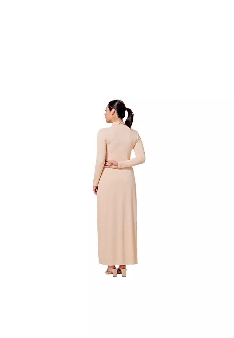 Inner Dress Turtleneck Long Sleeve in Beige