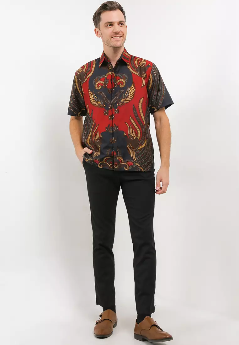 Janggala Kemeja Batik Exclusive Premium Pria Casual Modern Lengan Pendek
