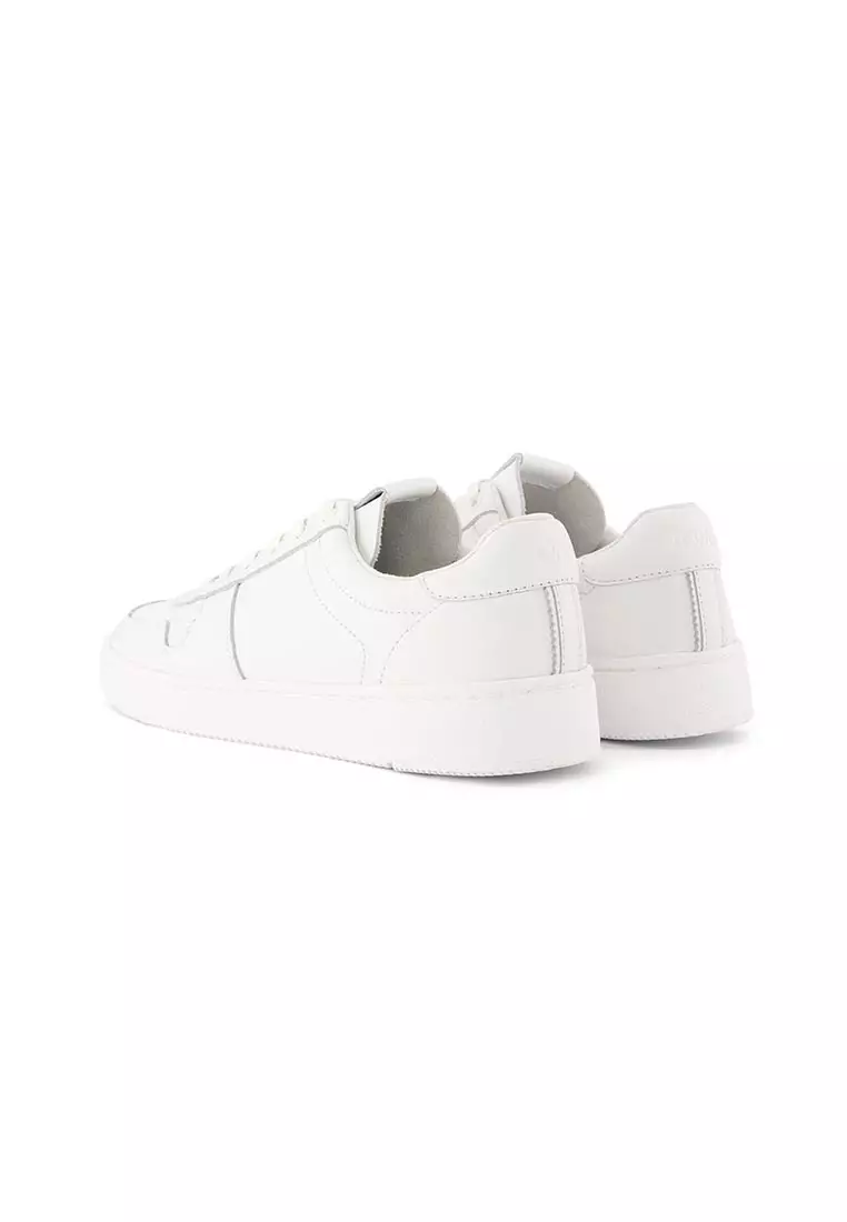 Men Travel Lite Court White Leather Shoes