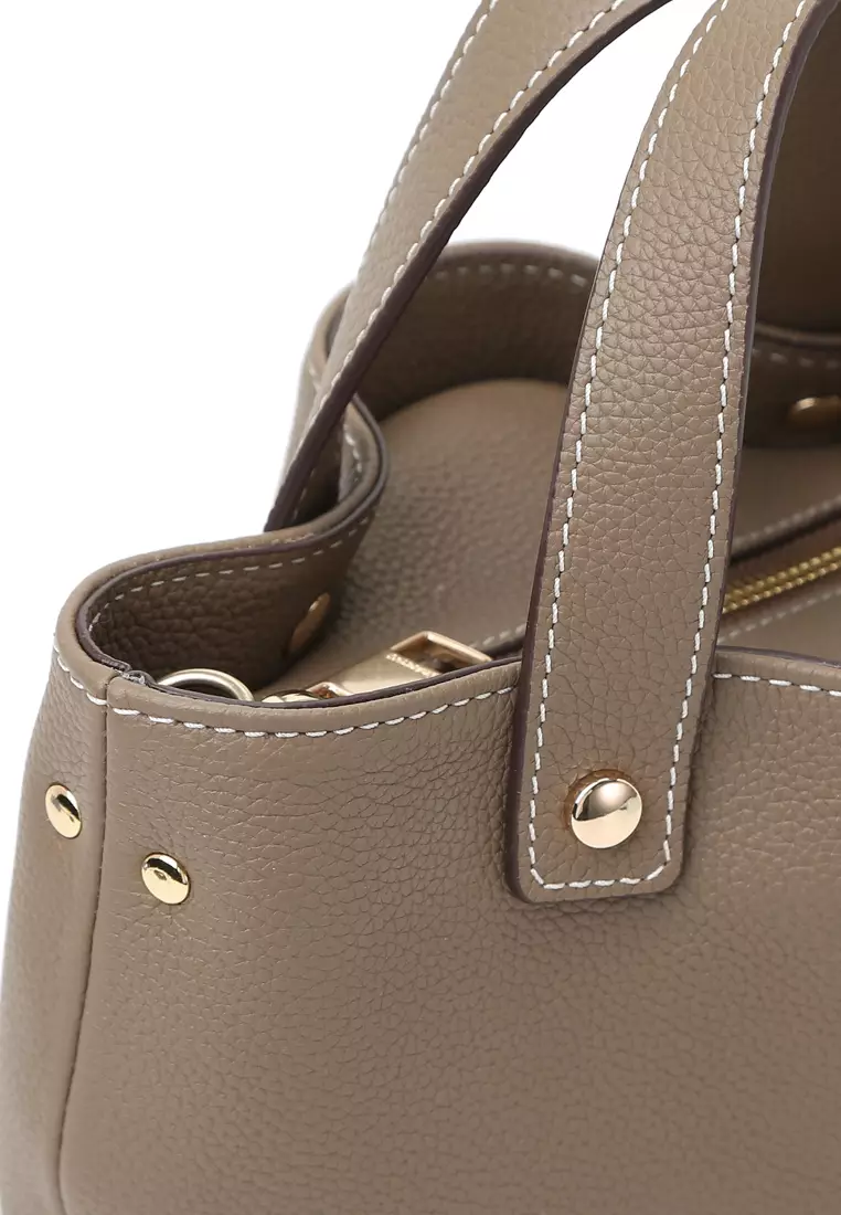 [網店限定] JULIANA 迷你水桶型手提斜背袋 - 大象灰色