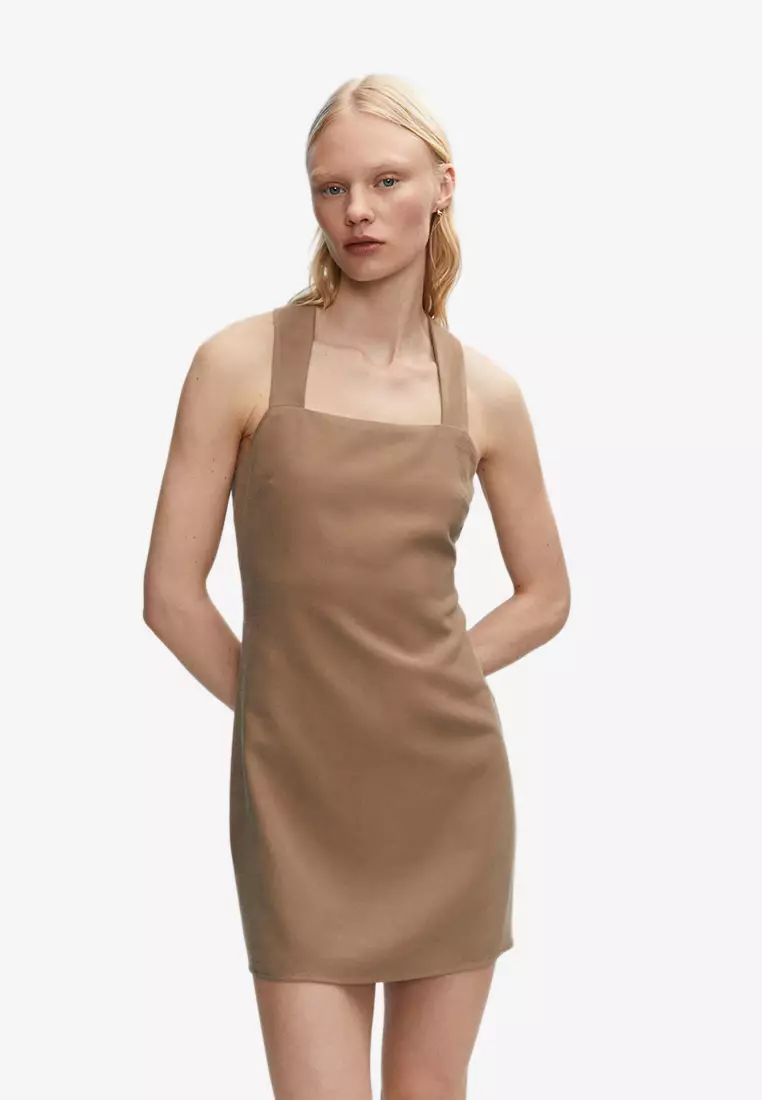 Mango wrap hotsell back dress