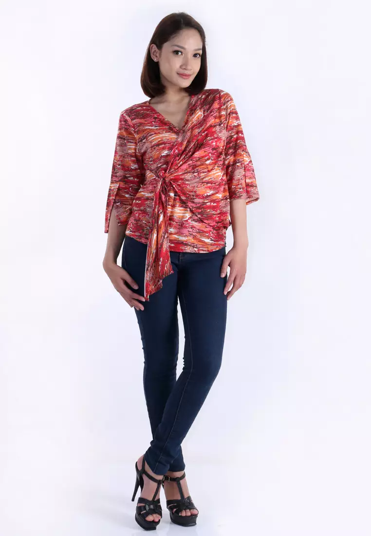 Wrap Blouse Abstract
