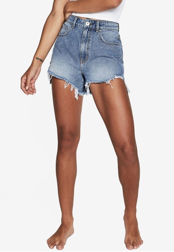 Buy Cotton On High Rise Harley Denim Shorts Online Zalora Singapore