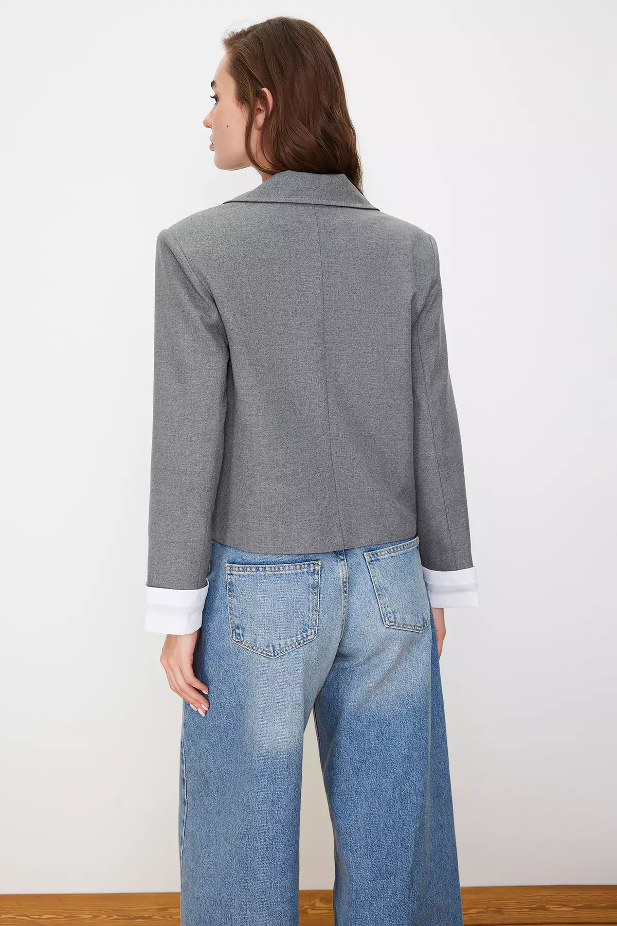 Contrast Cuffs Blazer