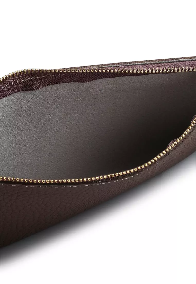 Pebbled Pouch With Card Holder