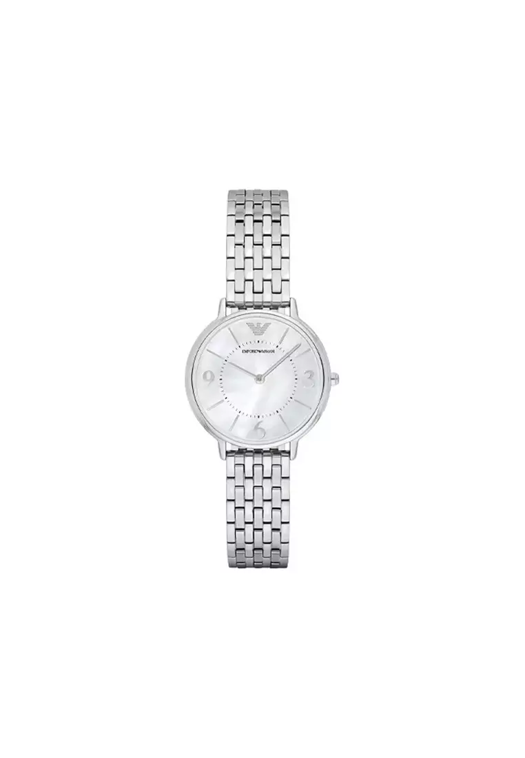 Emporio armani hotsell watch women's silver