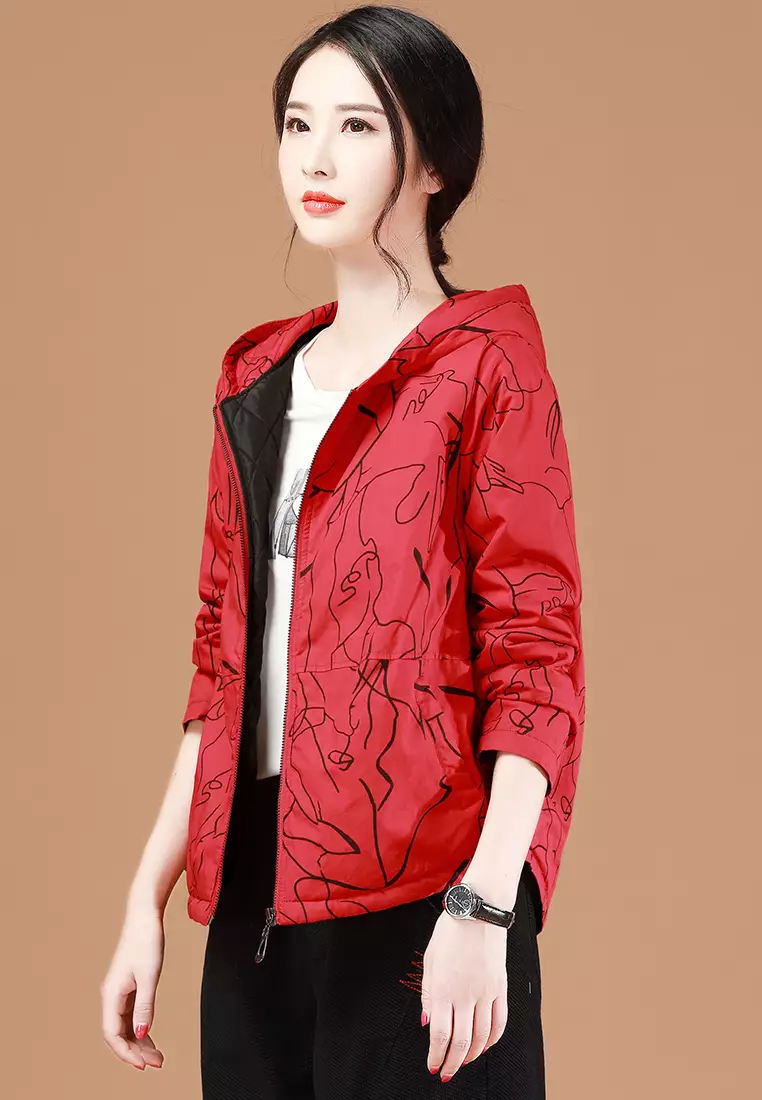 Buy A IN GIRLS Fashion Printed Hooded Warm Jacket 2024 Online