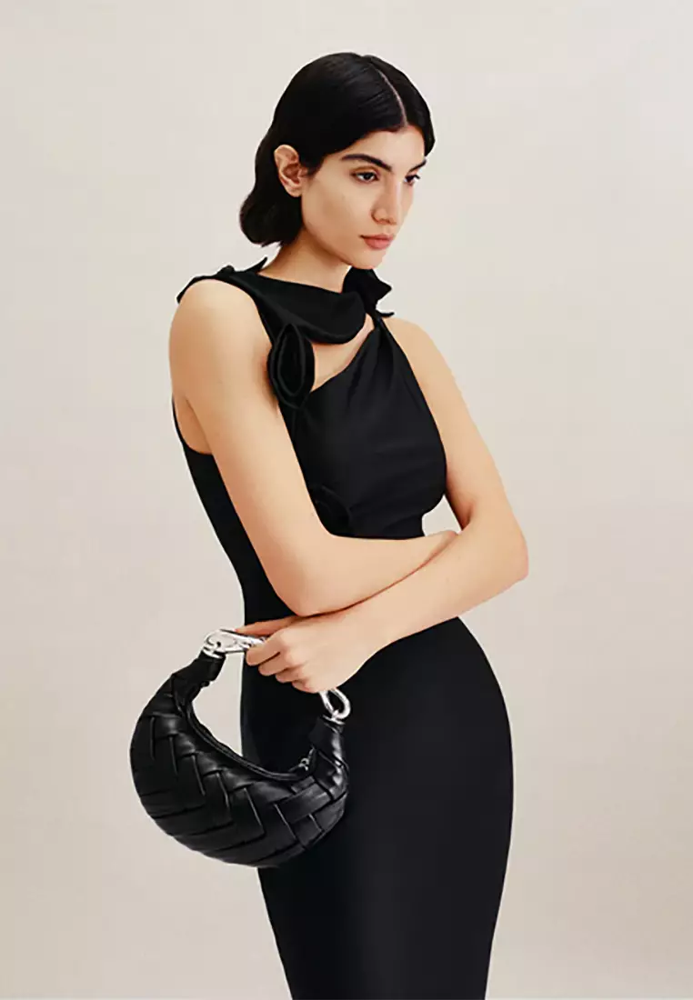 Orla Weave Handbag - Black