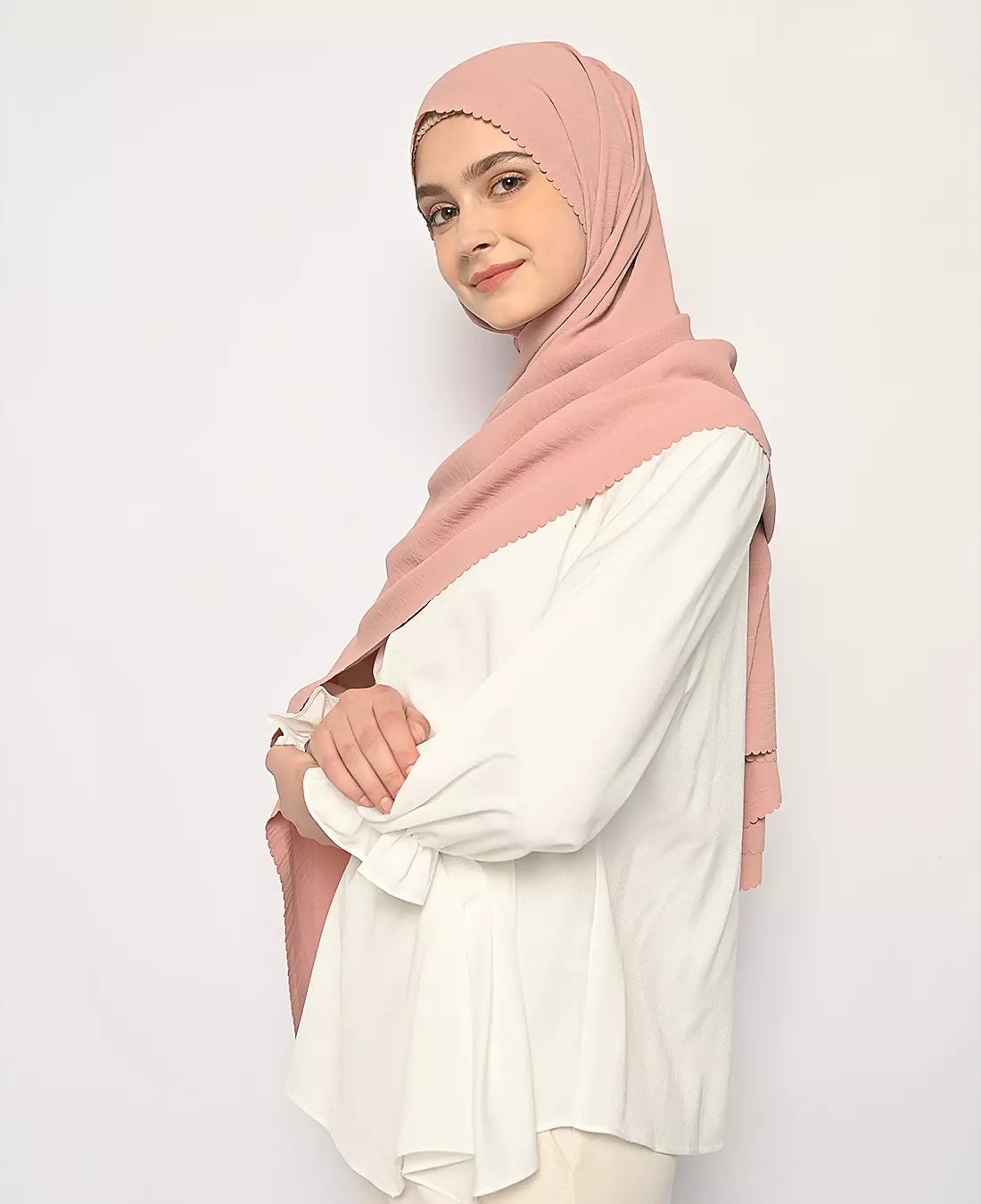 Pasmina Saina Lasercut Dusty Pink
