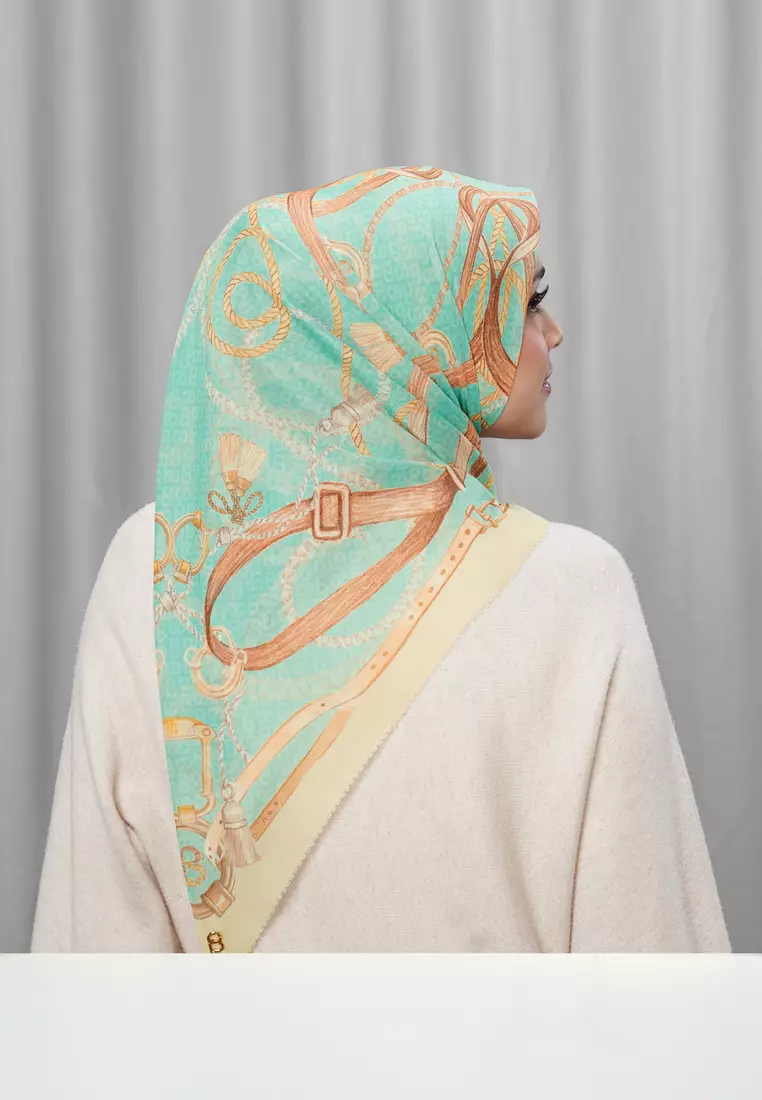Alexandra Silk Jacquard Square - Verdant