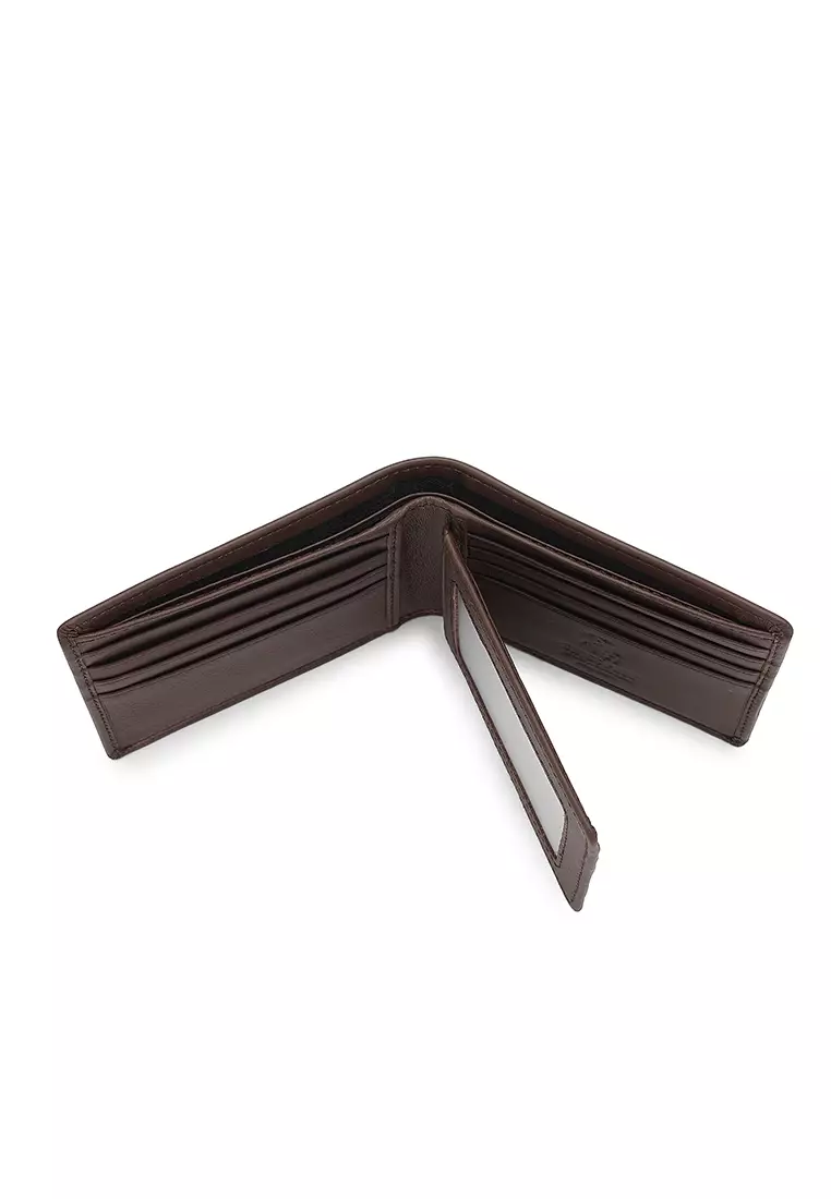 Genuine Leather RFID Short Wallet (Dompet Pendek Kulit Asli RFID Pria) - Cokelat