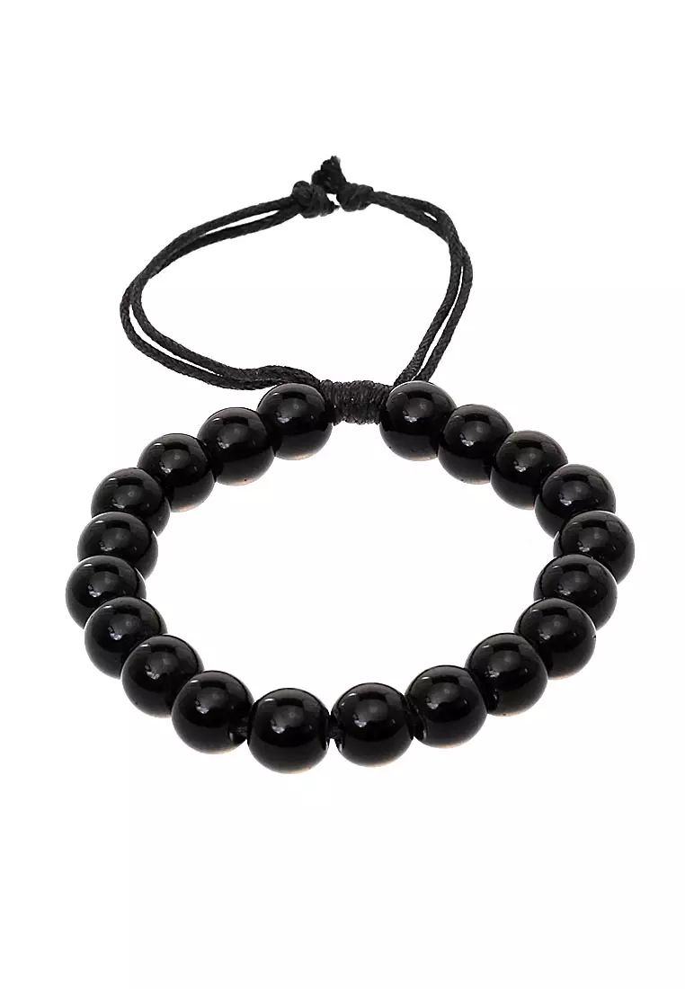 Omrish Bracelet Gelang Pria Motif Jangkar One Set Material Paracord ORIGINAL - Black