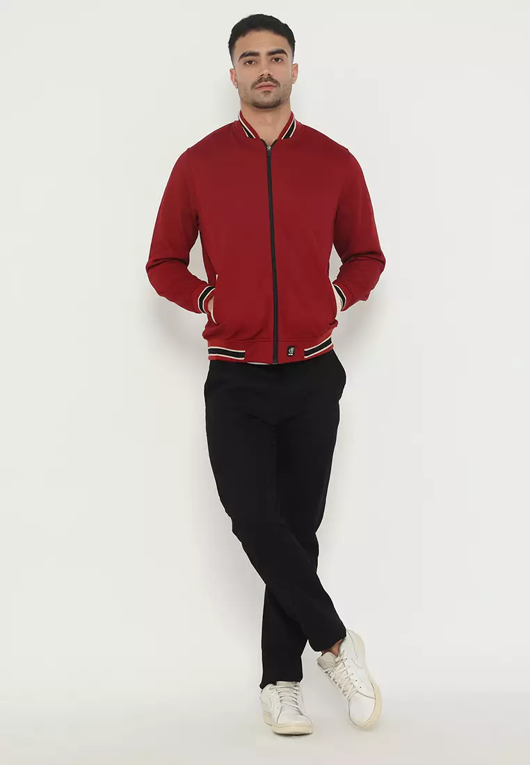 Jacket Cvc D&F Bomber Maroon