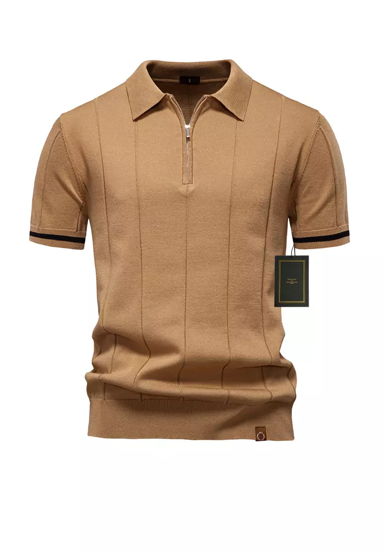 Buy Twenty Eight Shoes Business Textured Polo Shirt AX-PSD8037