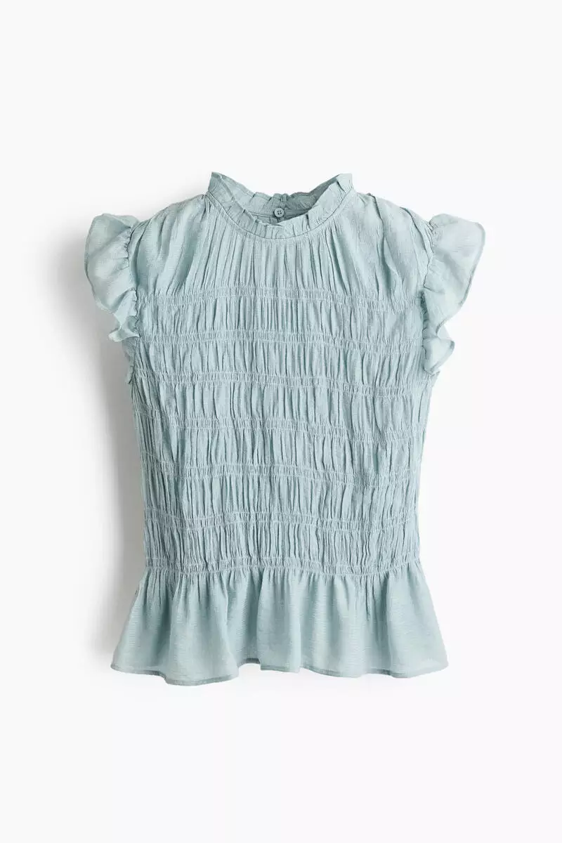 Smocked peplum top