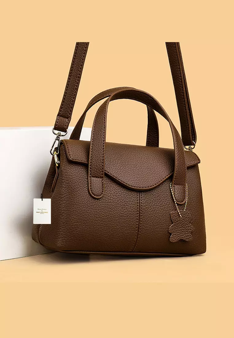 Faux Leather Three Way Flap Handbag JW HD-2834