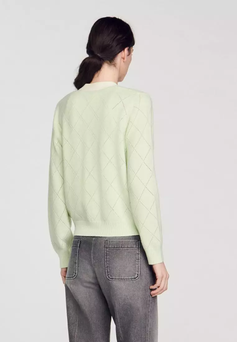 Sandro cardigan with hot sale embroidery on the back