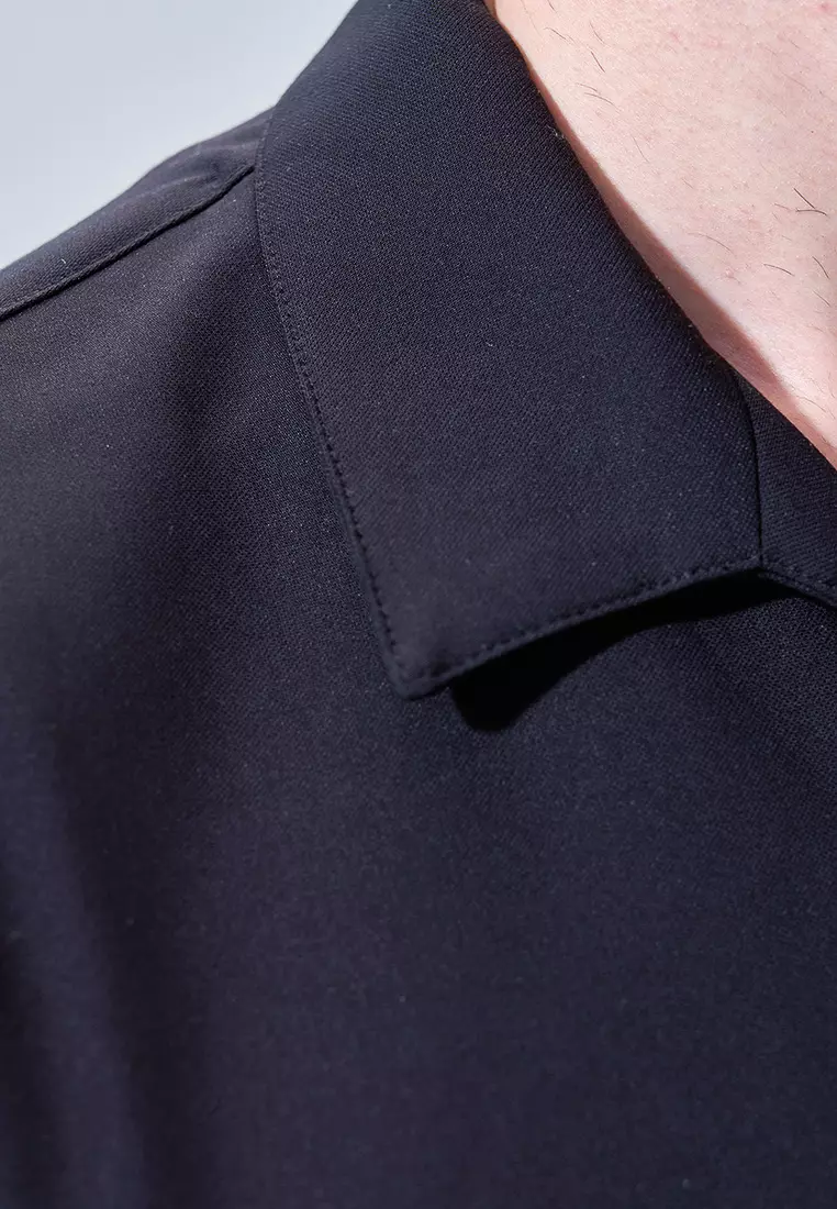 Black Loop Fastening Shirt