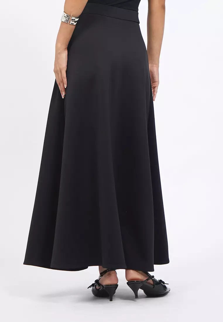 Regular Fit Flared Maxi Skirt