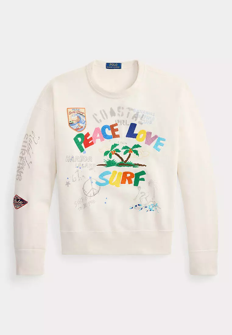 Vintage Fit Peace Love Surf Sweatshirt