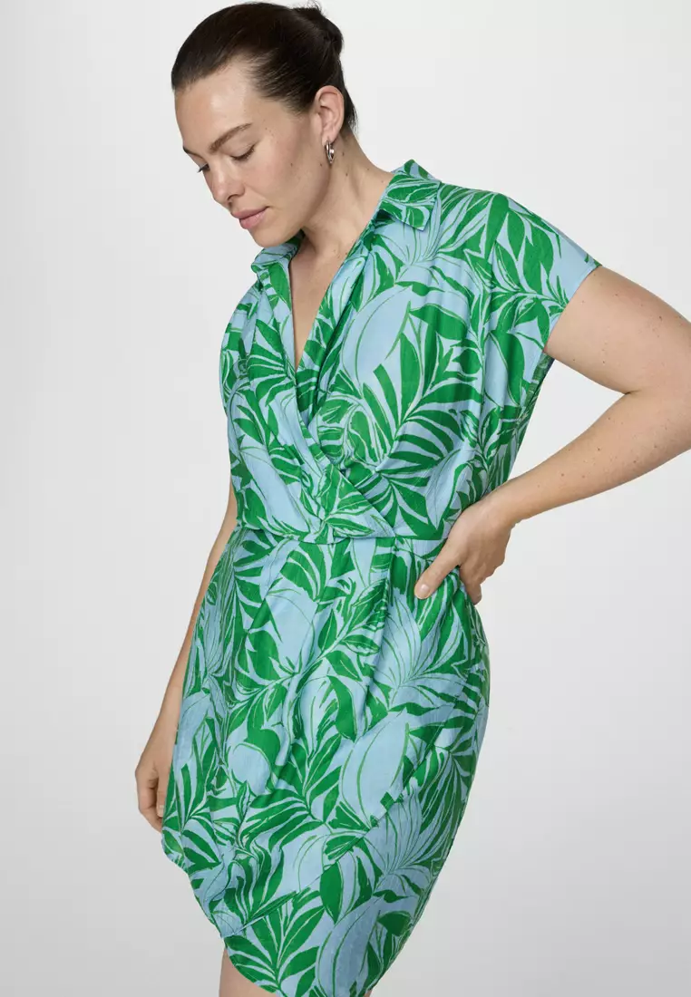 Mango print wrap dress 2025