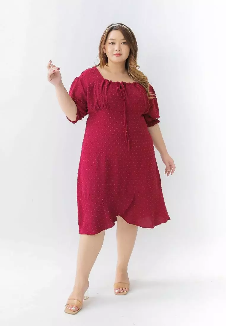 Plus Size Dress Clarissa Cherry Red