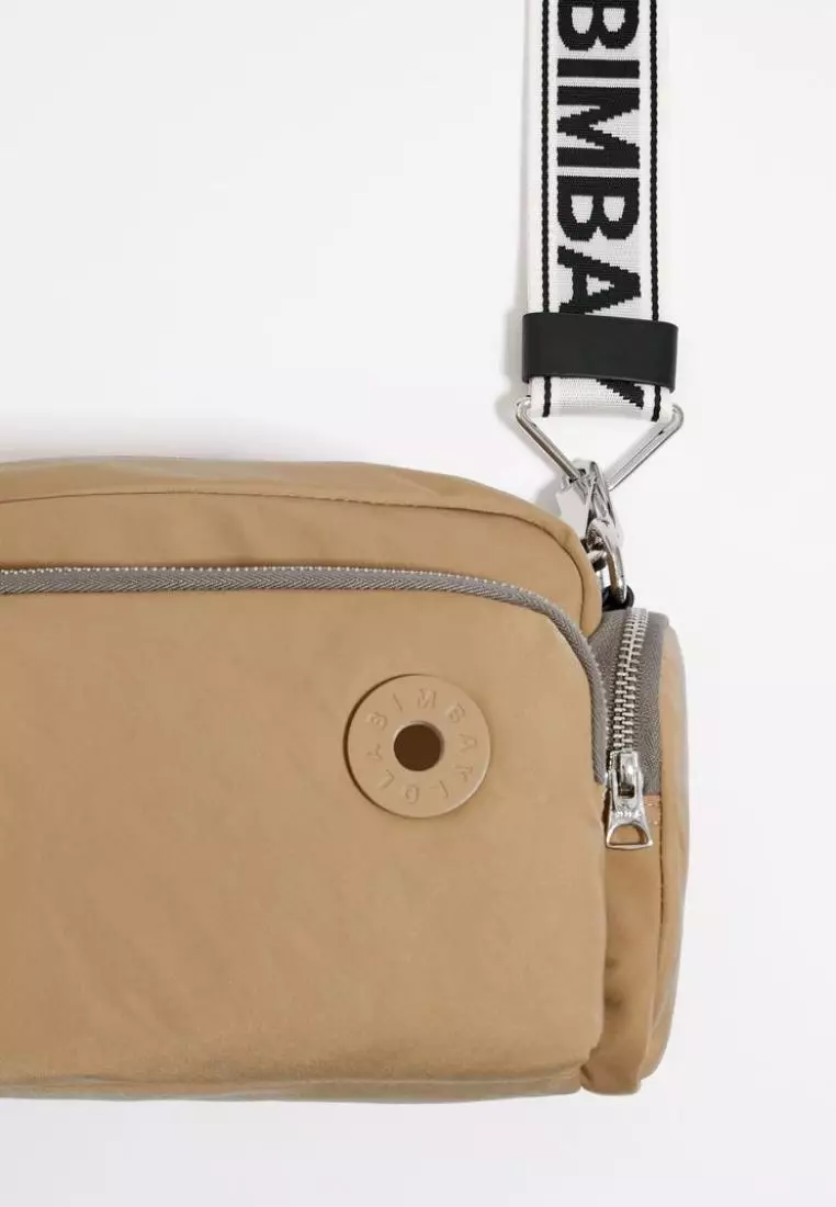 Bimba Y Lola M Tan Nylon Crossbody Bag