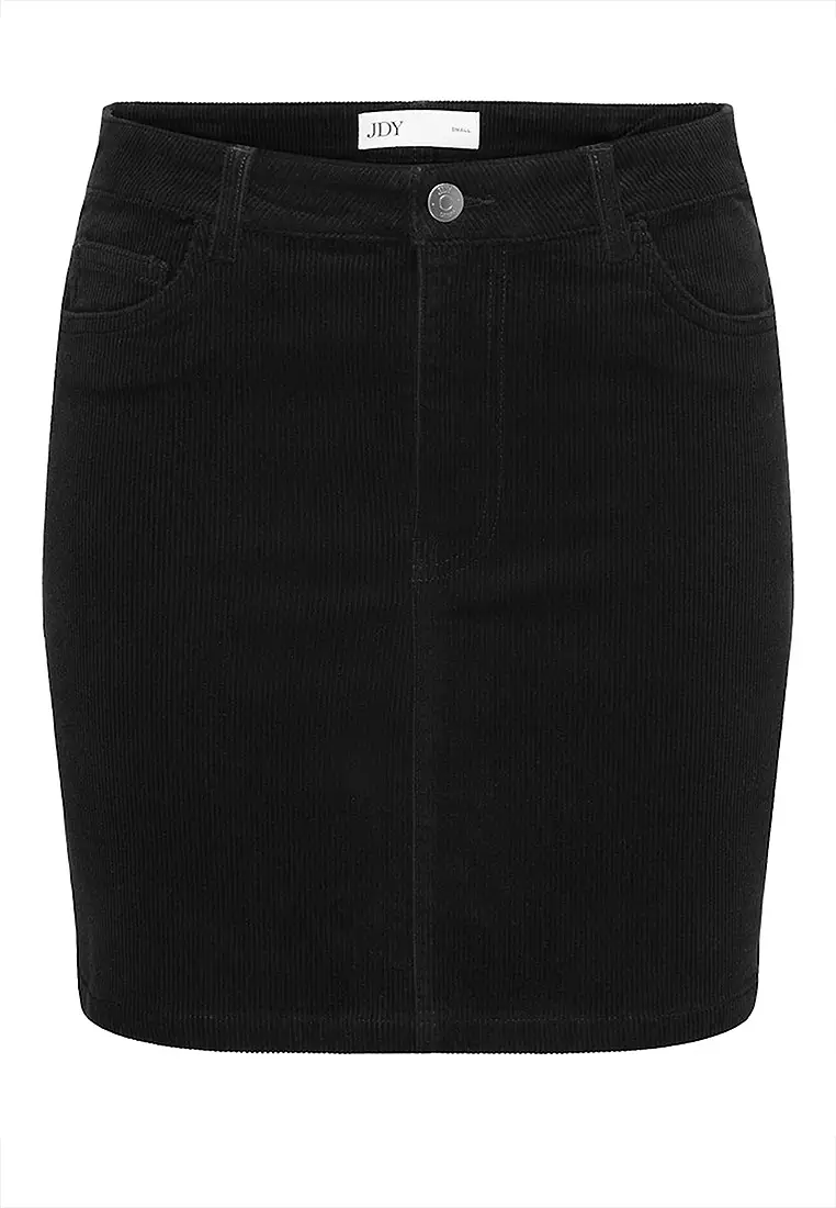 Mid Waist Corduroy Skirt