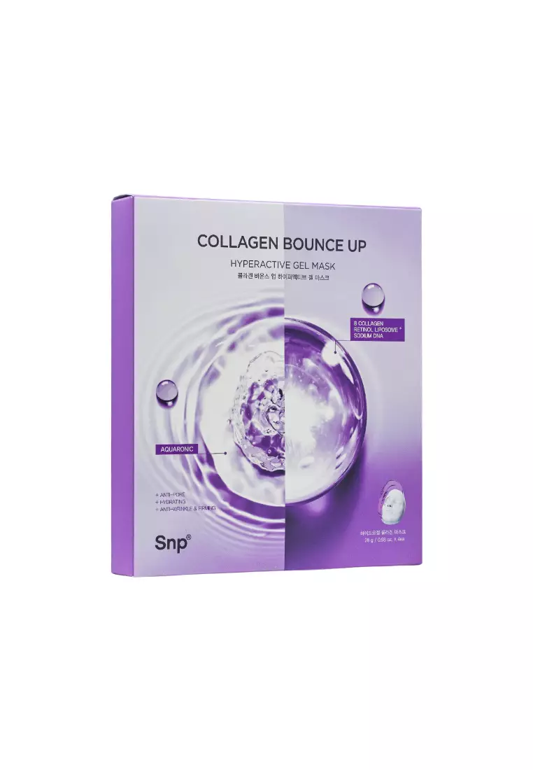 SNP Collagen Bounce Up Hyperactive Gel Mask(4ps) 4piece