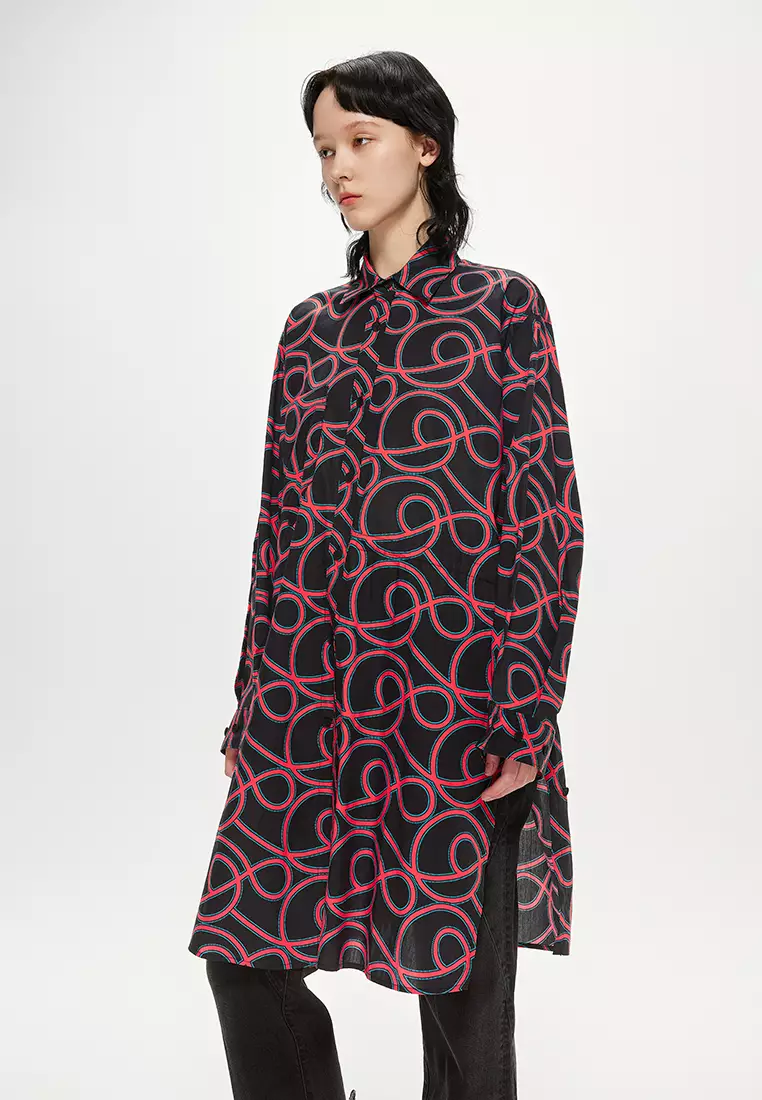 Loose H-Line Everyday Casual Long Sleeve Dress