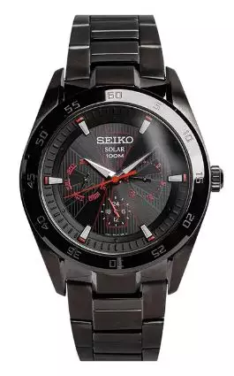 Jam Tangan Pria Seiko Solar Original Garansi Resmi SNE229 Strap Stainless Steel Black SNE229P1