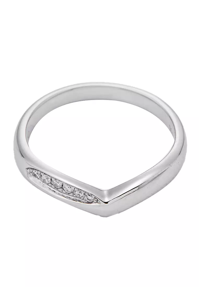 LITZ 18K White Gold  Diamond Ring YF-YR7305