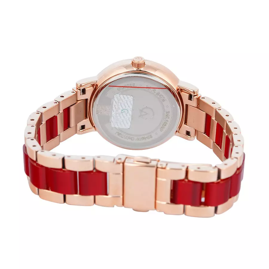 Alexandre Christie 2B45 Rantai Rosegold Kombinasi Ceramic Red Cewek