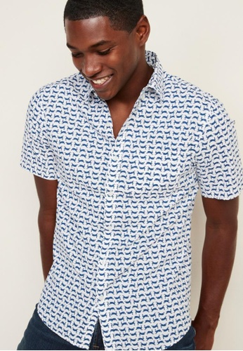 Shop Old Navy Built In Flex Printed Everyday Short Sleeve Shirt For Men Online On Zalora Philippines