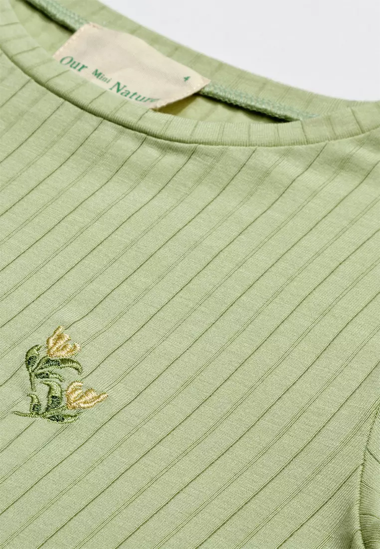 Garden Embroidered Knit Tee