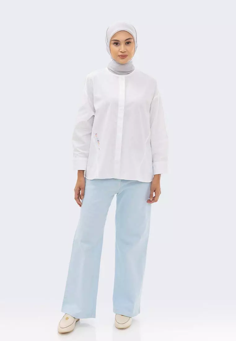 Ria Miranda Broken White Ginnie Top