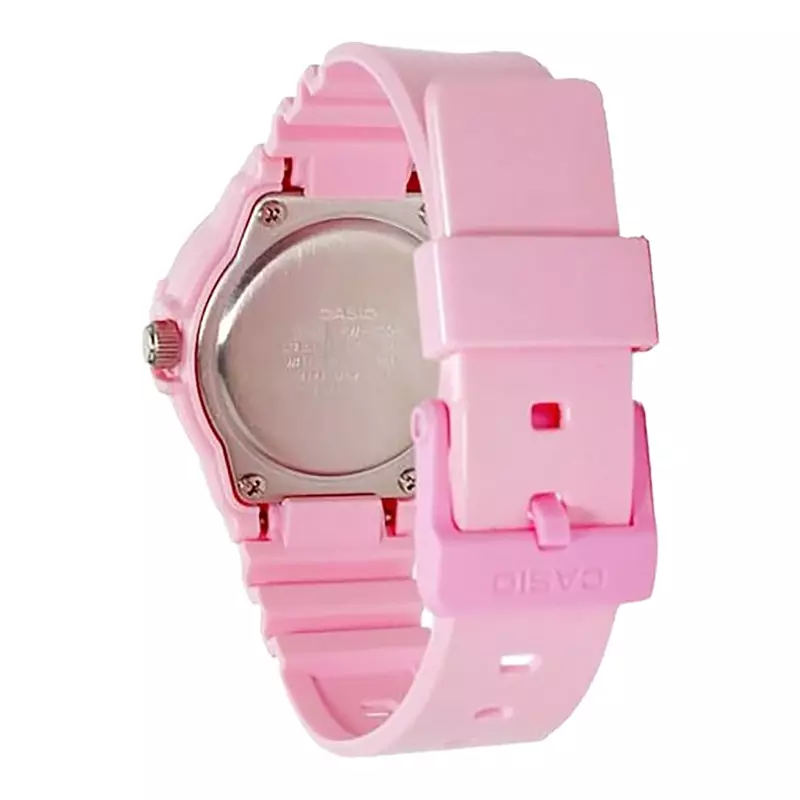 Jam Tangan Wanita Casio General LRW-200H-4B2VDF 100m Water Resistant White Dial Pink Resin Band