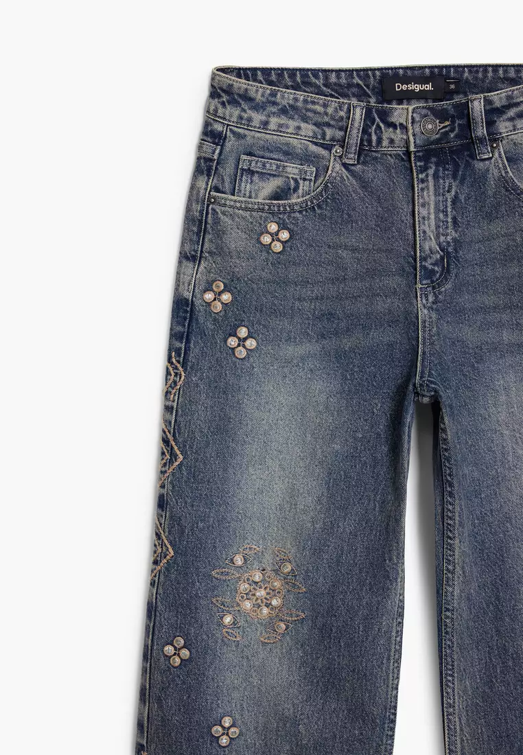 Mirror culotte jeans