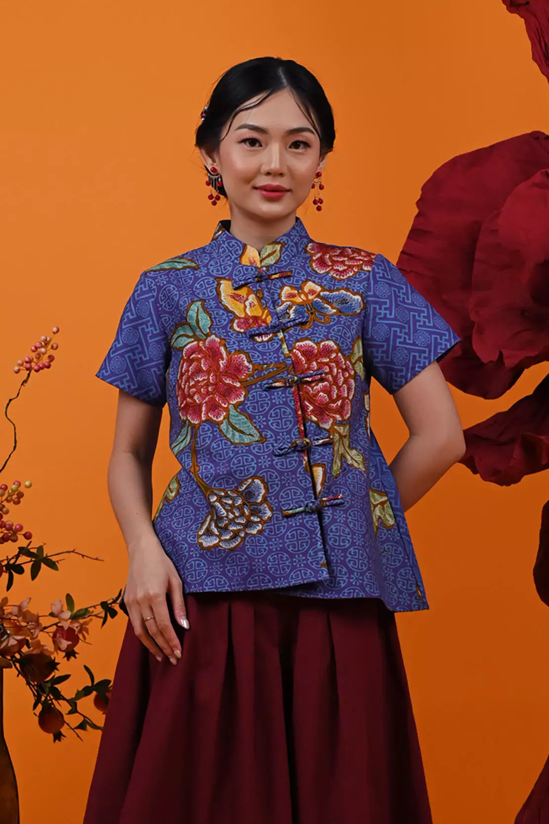 Jual Nona Rara Batik NONA RARA - Vivi Encim CNY T3724, Blouse Batik ...