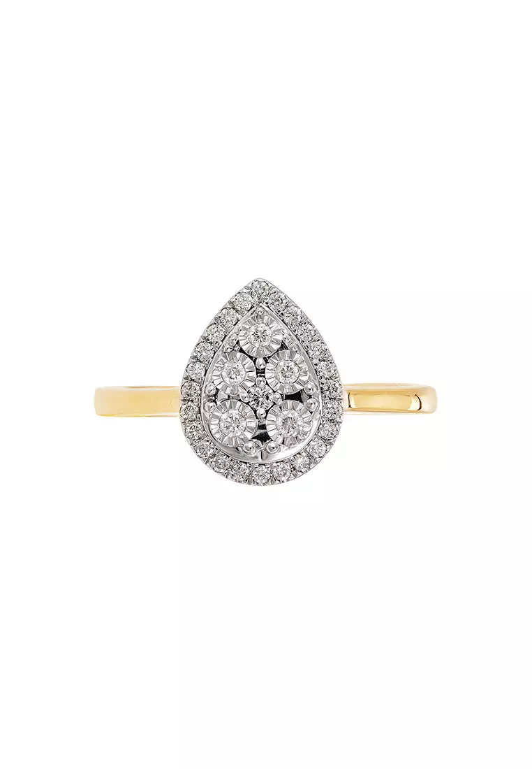 HABIB Cluster Round Diamond Ring in 375/9K Yellow Gold 269690624(YG)