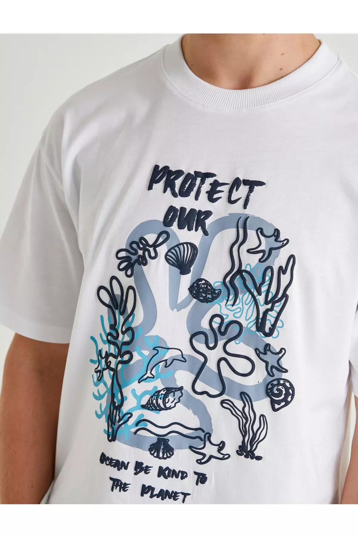 Oversize T-Shirt Printed Short Sleeve Crew Neck