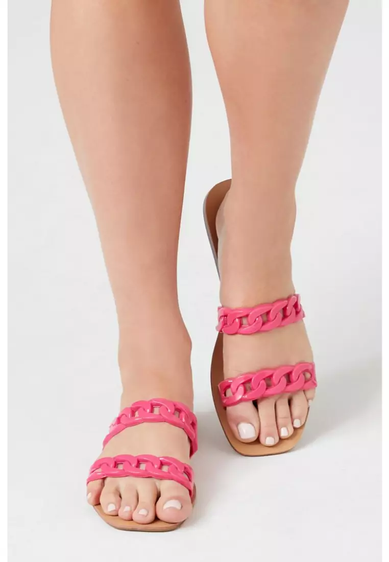 Discount on Forever 21  shoes - SKU: Chain-Strap Sandals