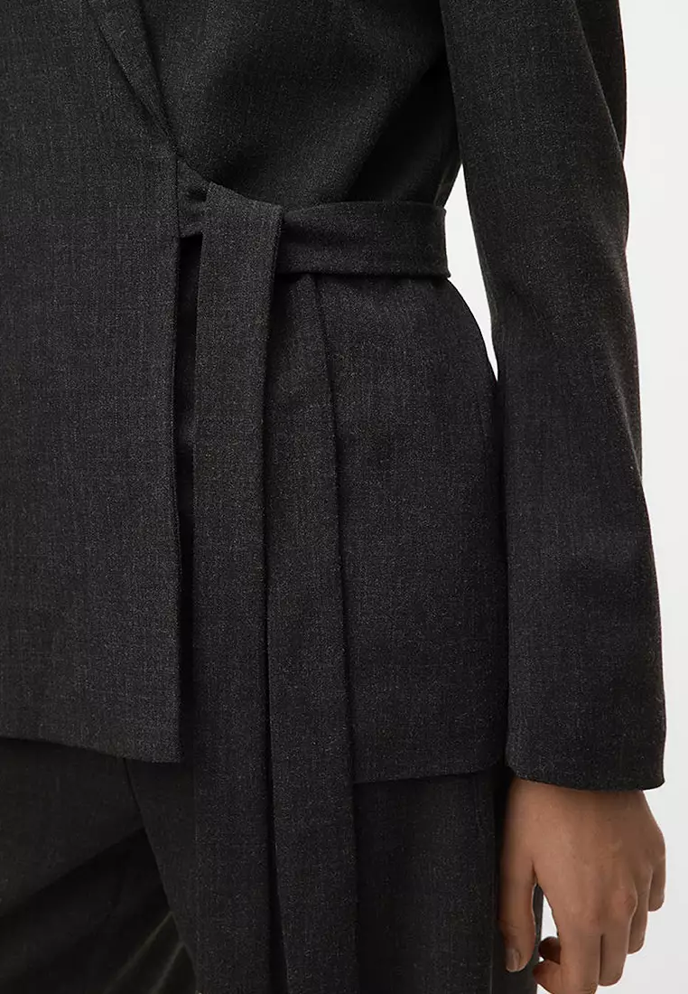 Long Sleeve Loose Strap Blazer