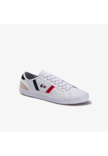 Lacoste white Men's Sideline Tricolore Leather Sneakers A0D91SHD4AB661GS_1