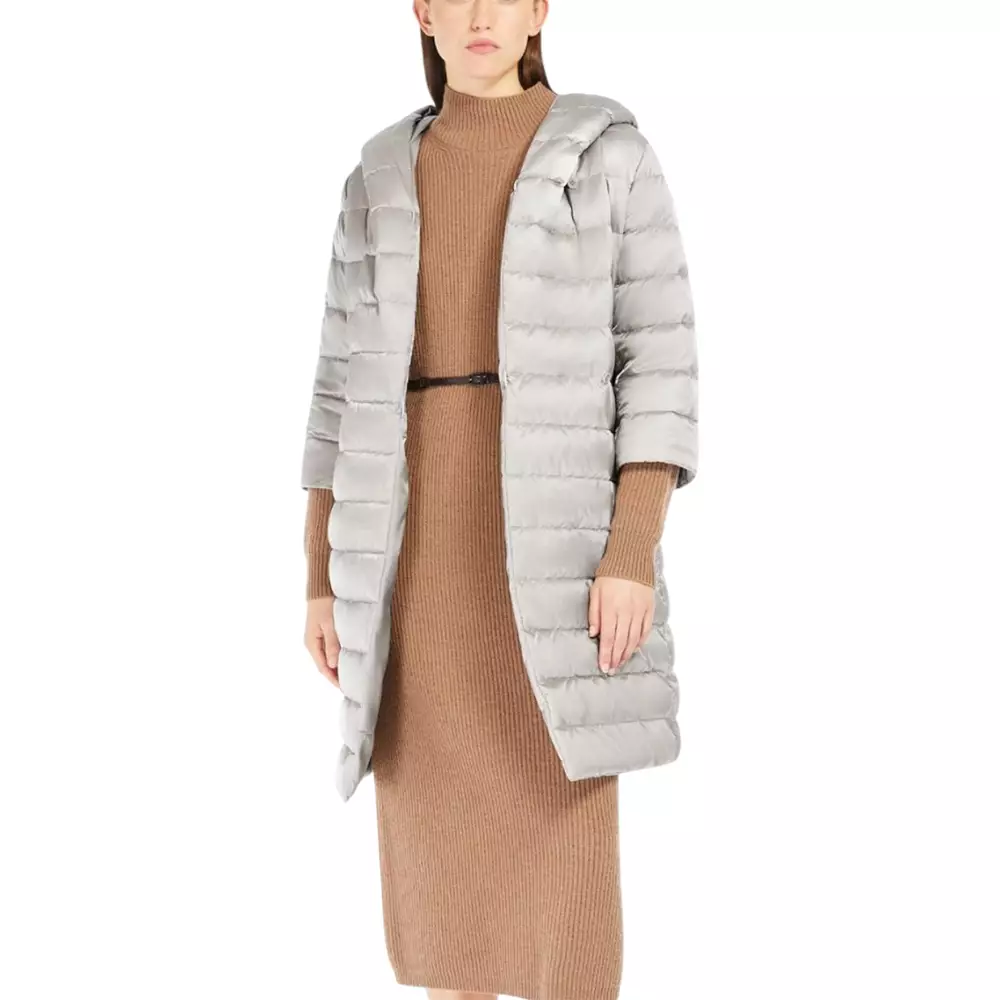 Novef Reversible Midi Down Jacket Hooded Ivory